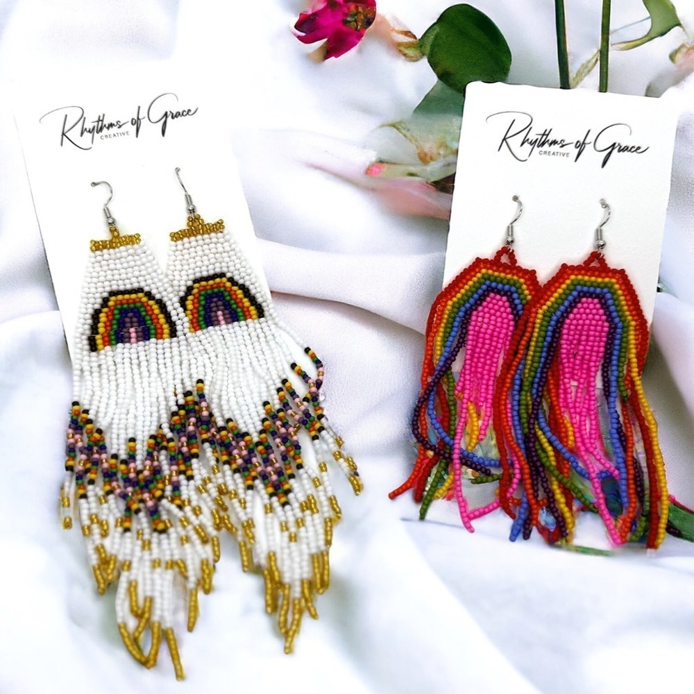 Beaded Rainbow Earrings - Celebrate Your Pride! 🎉 NWT Pride Accessories